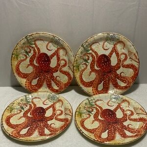 Pier 1 imports Otto the octopus melamine plates set of 4